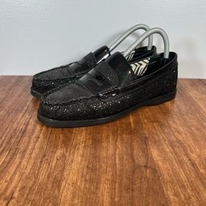 Sperry Top-Sider SlipOn Black Sequin Loafers Womens 7.5